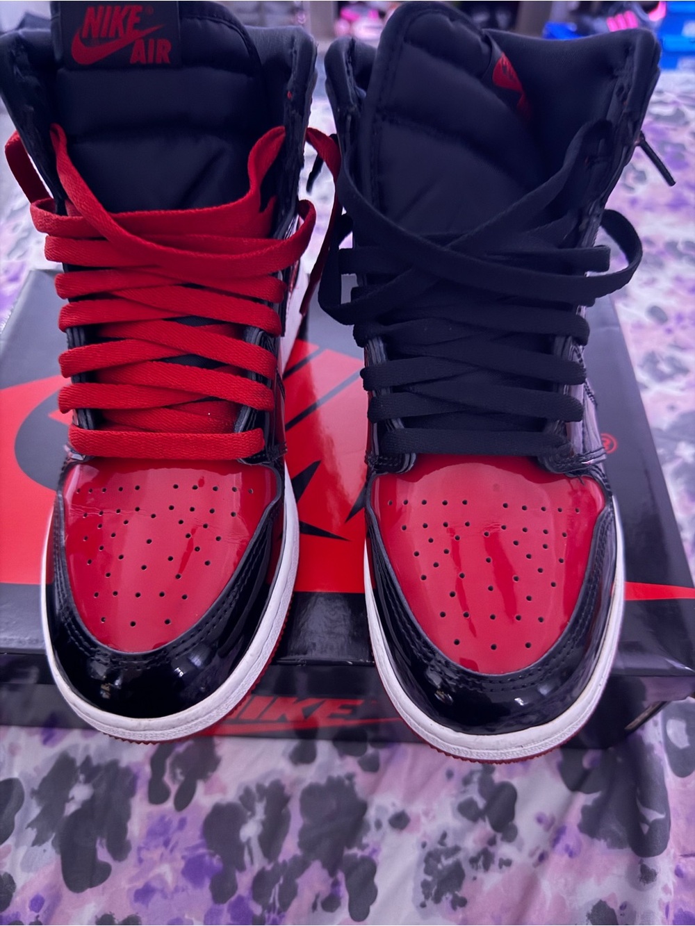 Jordan Men’s High-Top Sneakers - Black & Red
